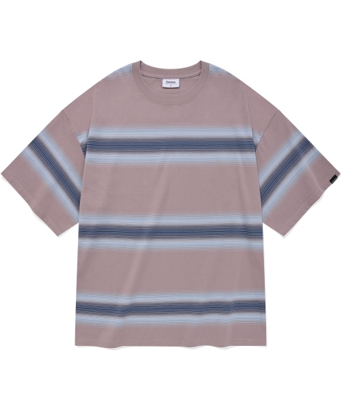 COVERNAT グラデーションストライプ T シャツベージュ