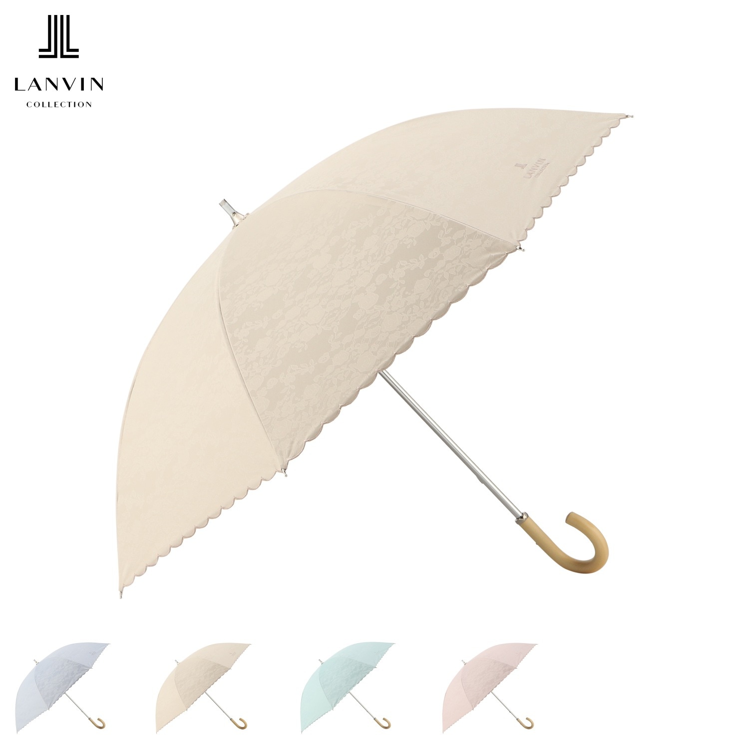 長傘 雨傘 スカラ刺繍レース 50cm UVカット 遮光 遮熱 12089-06 11,858円