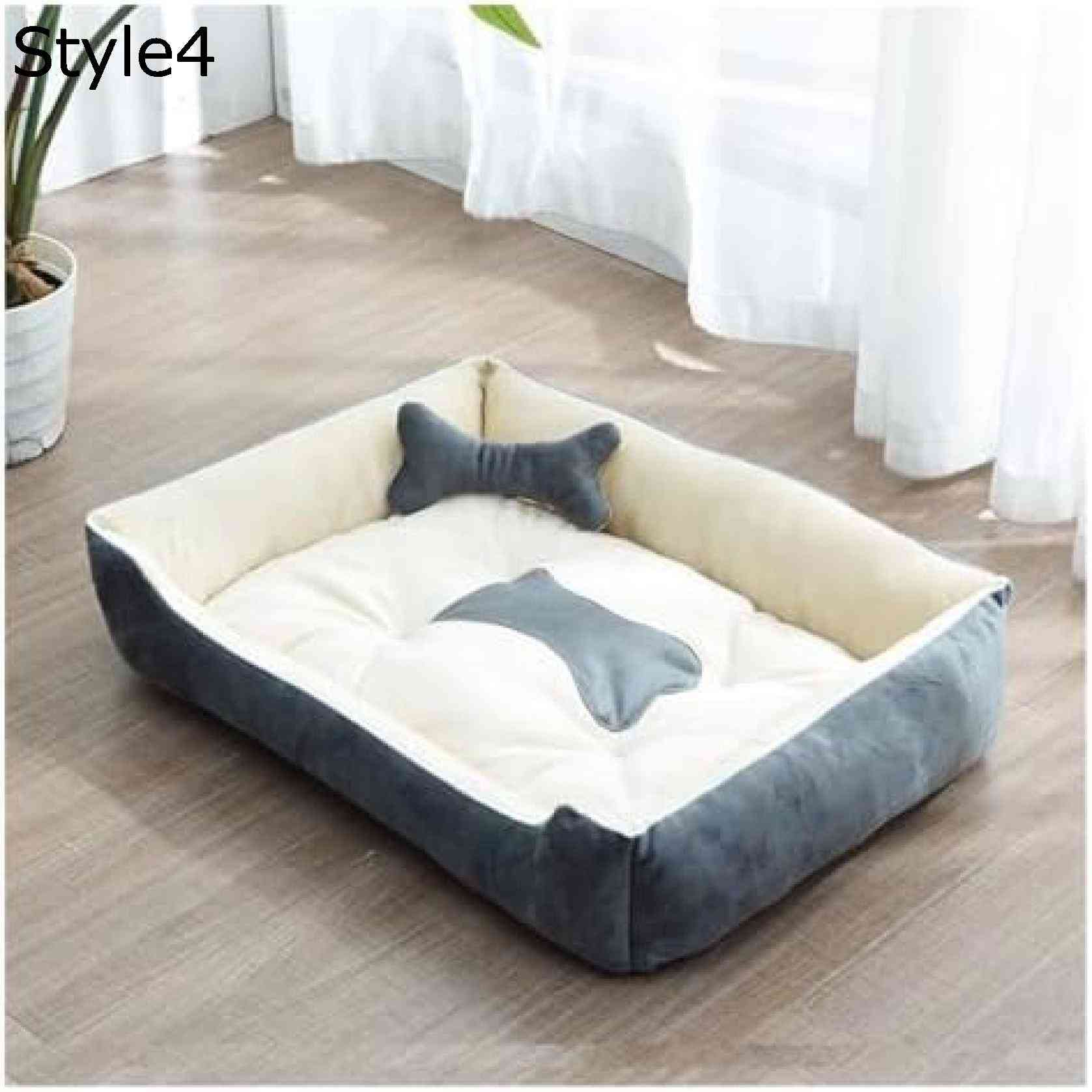 ペットベッド 犬ベッド ぬいぐるみ 柔らかい ペットマット 洗える 滑り止め 犬用ベッド 大中小型犬猫に適用 (Color : Style4, Size : 70X55cm/27.6X21.7in)