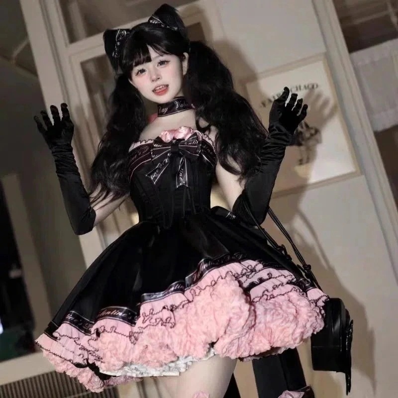 限定 チョコレート 甘辛 バレエコア ロリータ ドレス 春服 レディース