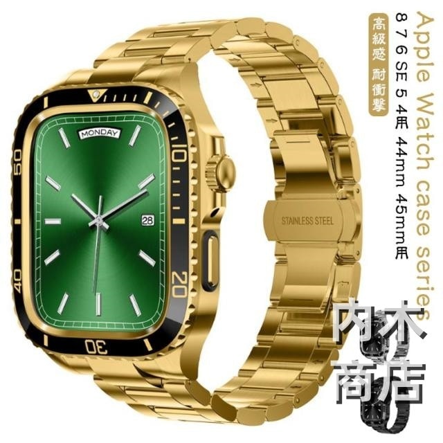 ステンレス 銀 4 シルバー バンド 44 45用 頑丈 黒 堅牢 8 アクセサリー 耐衝撃 ベルト シリーズ7 ビジネス 7 高級感 送料無料 5 アップルウォッチ ブラック 6 金属製 保