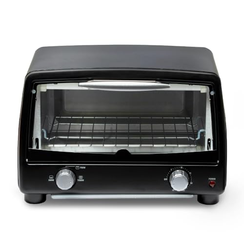 トースター 4枚焼 高火力 30分タイマー機能付 オーブントースター ブラック POT-412R-B