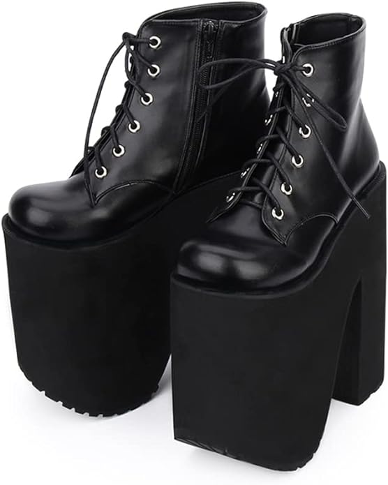 [Sky]20ｃｍスーパーヒール 厚底ブーツ 厚底スニーカー ショートブーツ ゴシックパンク風 パンク ロリータ ゴシック ゴス ゴスロリ イベント 仮装 パーティー コスプレ ショートブーツ