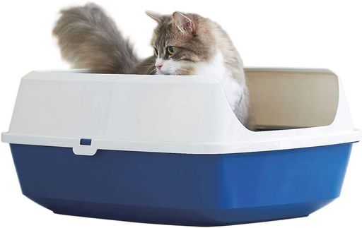 【OFT】 DEEP PAN ジャンボ ブルーベリー 【 猫用 トイレ 】 ディープパン 飛散防止 ゆったり広々サイズ 大型猫 丸洗い可能 BPAフリー サイズ(約)幅43×奥57×高24.5CM