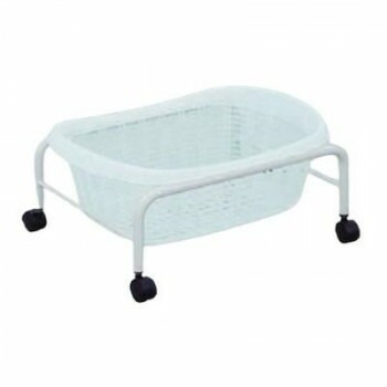 高田ベッド製作所 1段用脱衣カゴ（ホワイト） キャスター付き TB-73-04