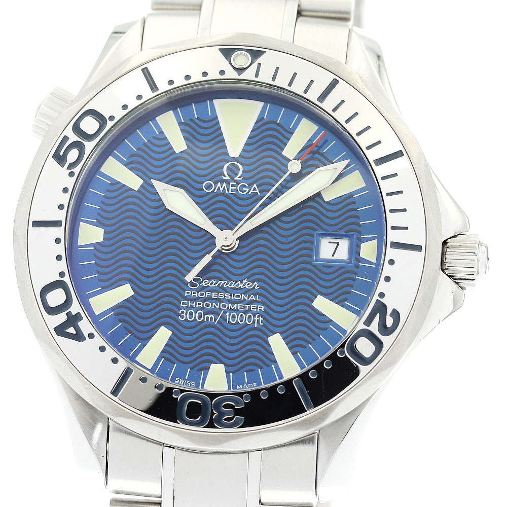 オメガ OMEGA 2255.80 シーマスター300 デイト 自動巻き メンズ 良品 保証書付き_875440【中古】