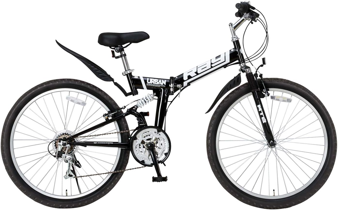 レイチェル26インチ 折りたたみ マウンテンバイク MTB-2618RR シマノ18段 前後サスペンション 前後フェンダー