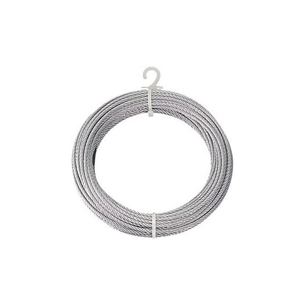 （まとめ）メッキ付ワイヤロープ Φ4mmx20m CWM-4S20 1本 [x3セット]