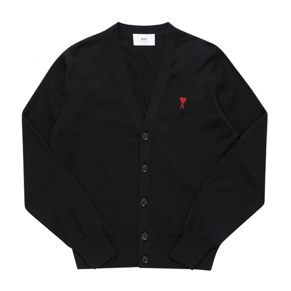AMI BFHKC111 KN0025 001 アミ・ド・クールスモールハートロゴ V ネックメンズカーディガン 42,141円