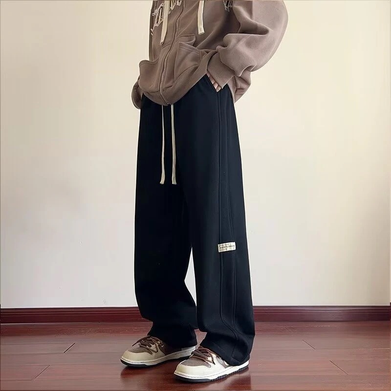 パンツ メンズ 韓国 衛ズボン男春秋冬カジュアル長ズボンレトロストレートスポーツワイドパンツ メンズファッション ズボン メンズ