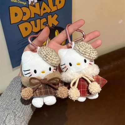 Qoo10] 豹柄ブラウン系マントキティバッグストラッ