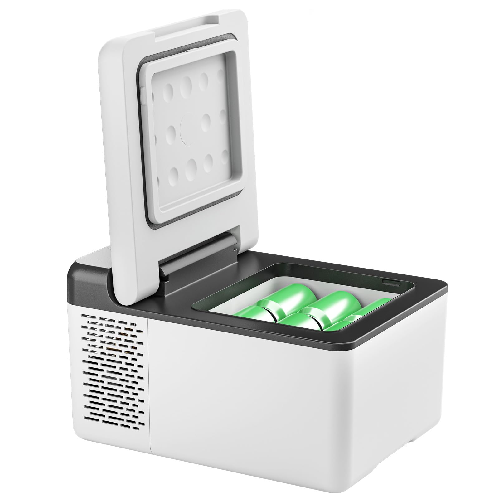 F40C4TMP 車載冷蔵庫 9L -20℃～20℃ 急速冷凍 ポータブル冷蔵庫 車載冷蔵庫 小型 アプリ制御 DC12V/24V AC100V 3Way電源（ACアダプター別売り） 車載用冷蔵冷凍庫