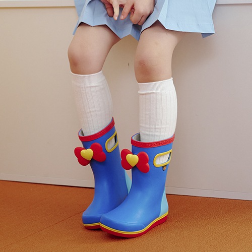 完璧な防水力 白雪姫デザイン ハートリボンポイント 長靴 Skipper II - Snow 子供靴 キッズ靴