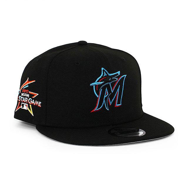 スナップバックキャップ 帽子 9fifty メンズ レディース MLB マイアミ マーリンズ フリーサイズ
