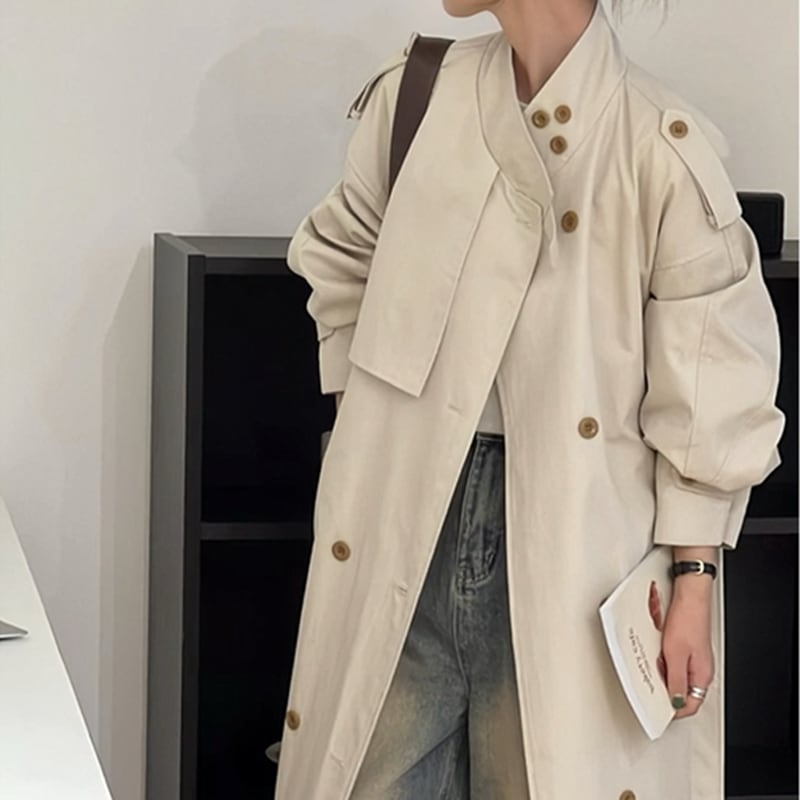 トレンチコート レディース ジャケット コート アウター 上着 トレンチ 長袖 前開き ボタン かわいい 大人可愛い きれいめ シンプル カジュアル 上品 おしゃれ かっこいい こなれ感 ラフ