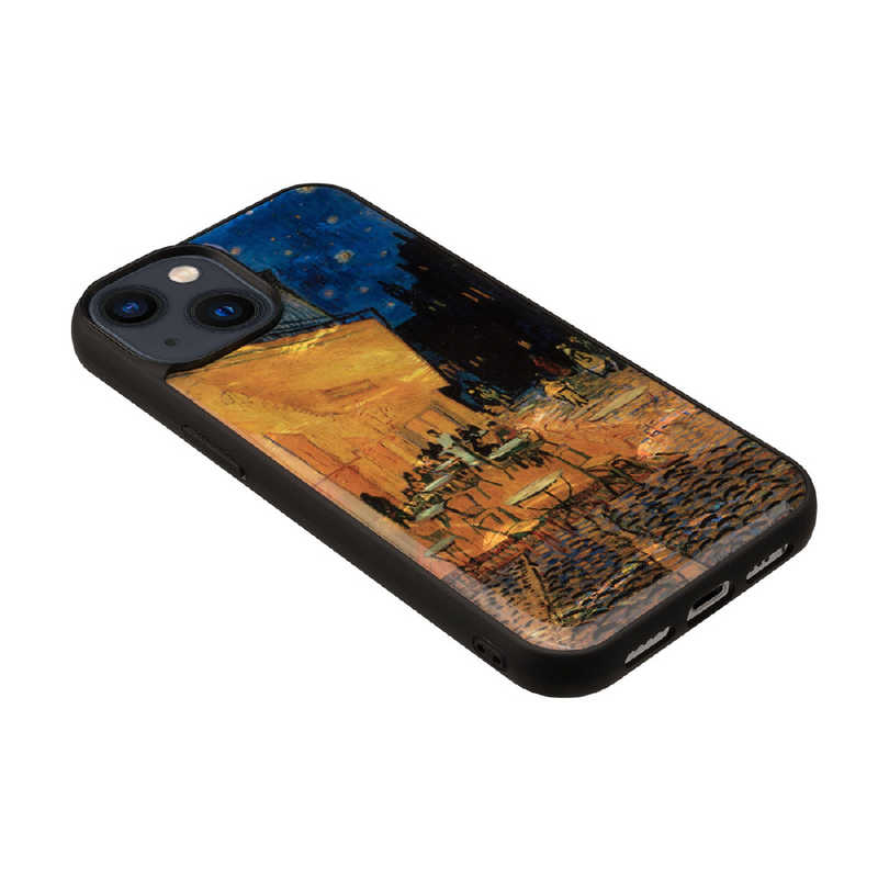ROA　iPhone 15(6.1インチ) 天然貝ケース ikins 夜のカフェテラス　I25461i15