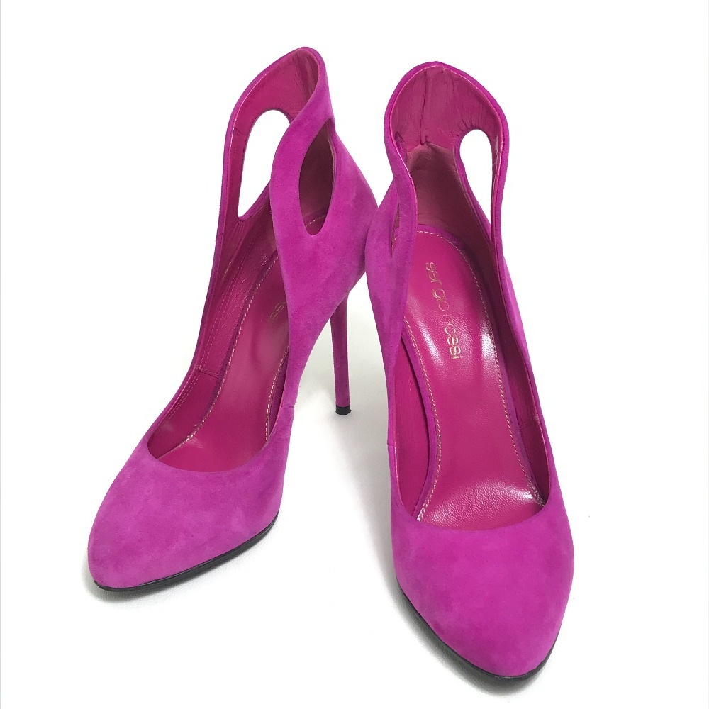 Sergio Rossi セルジオロッシ パンプス ROYAL BRIGHT PINK アパレル ハイヒール スエード パープル