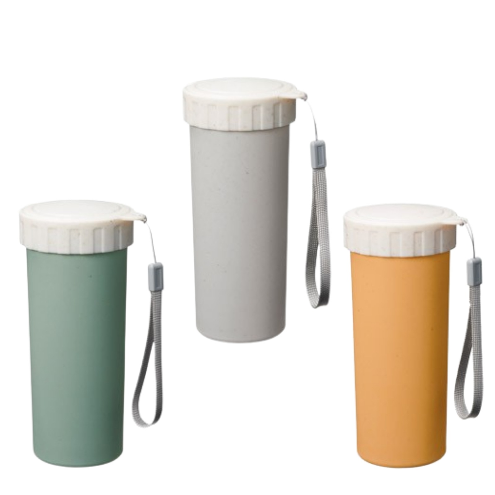 【96個セット】リル バンブースリムタンブラー 400mlストラップ付き 竹繊維配合 スリム 化粧箱入り