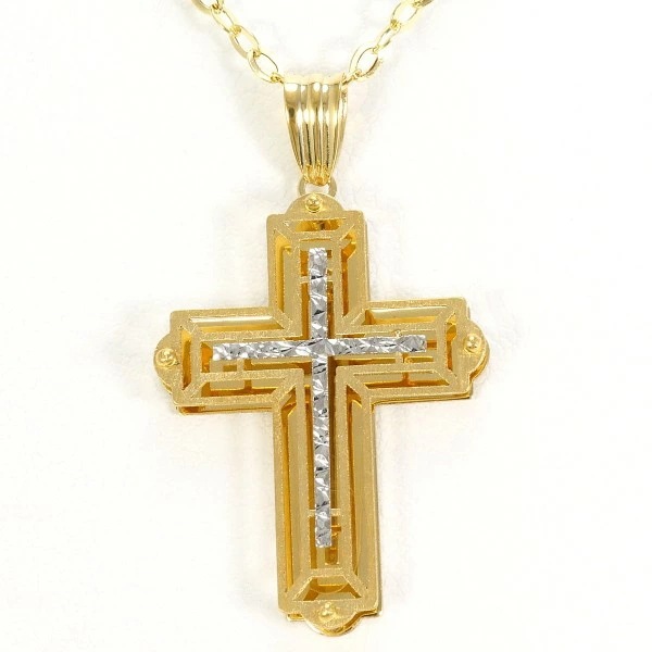 K18 18金 YG イエローゴールドWG ネックレス 約61cm ジュエリー 中古