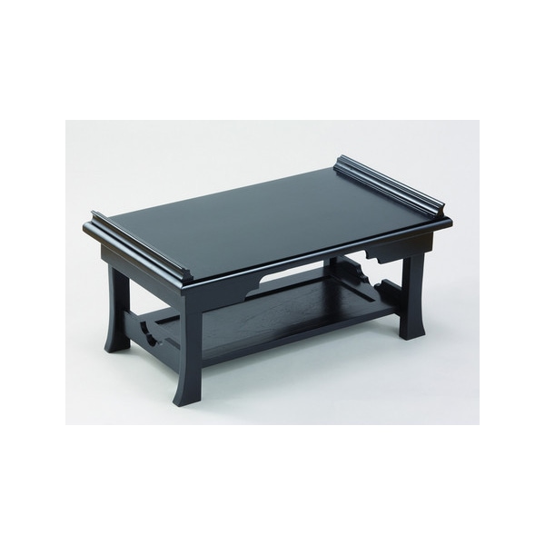 ファミリーライフ 棚付き折りたたみ供物机 黒檀調 (0338710) メーカー直送