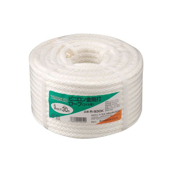TRUSCO R-930K ビニロンロープ 金剛打 線径9mmX長さ30m メーカー直送