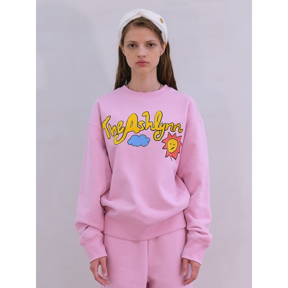 THE ASHLYNN SUNNY STITCH スウェットシャツ ピンク