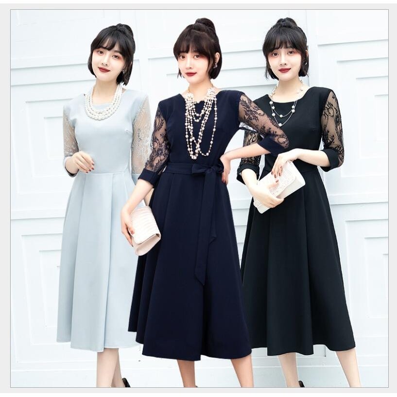 結婚式 ワンピース パーティードレス 袖あり カラードレス 大きいサイズ 20代 30代 40代 5 5,333円