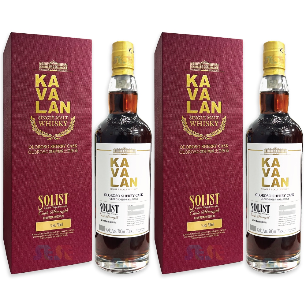 カバラン ソリスト オロロソ シェリー カスクストレング 700ml 2本セット / シングルモルトウイスキー ギフトBox入り 台湾ウィスキーの定番 Kavalan Solist Oloroso S