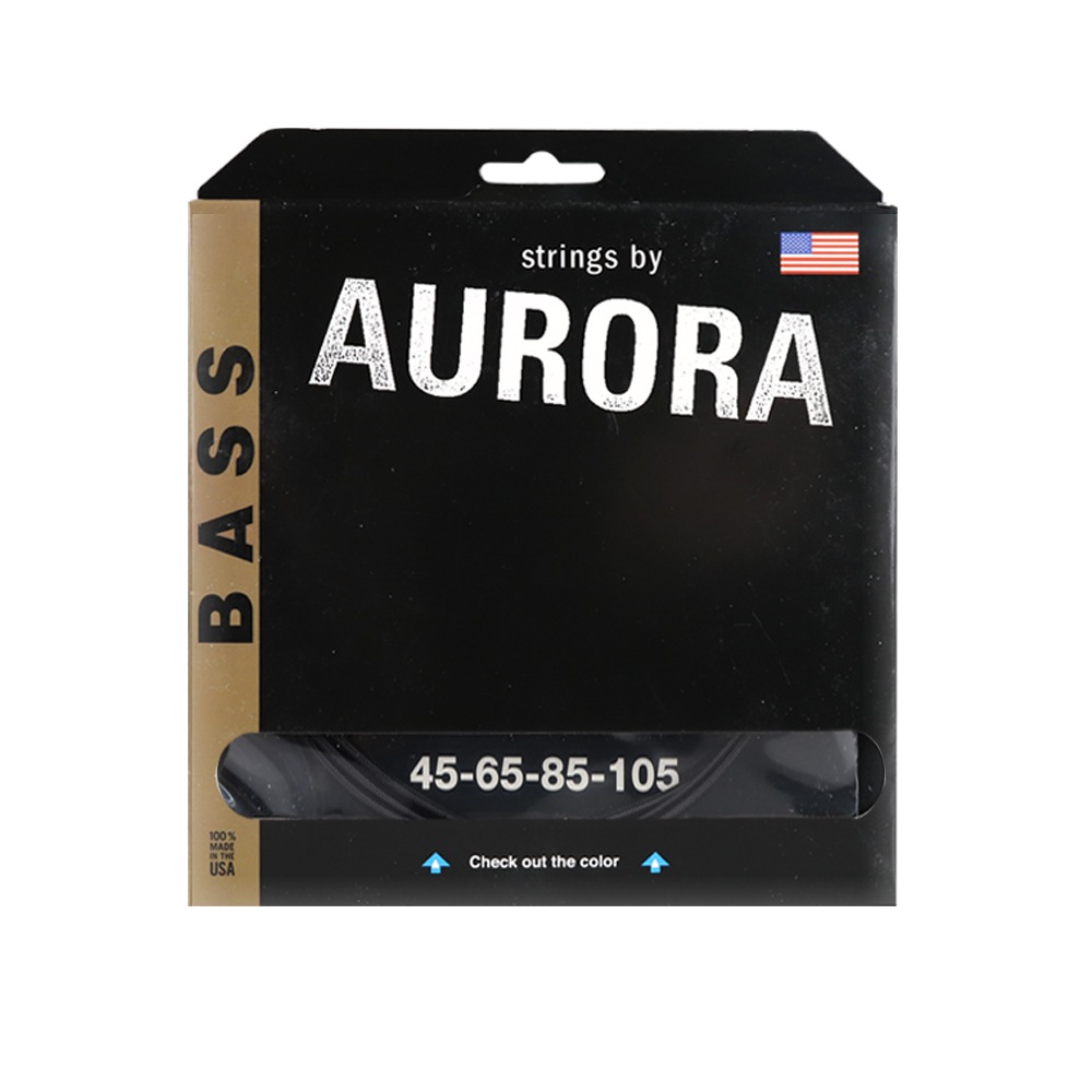Aurora オーロラ シリーズ 4弦ベース弦 AURBB ブラックの弦 045-105