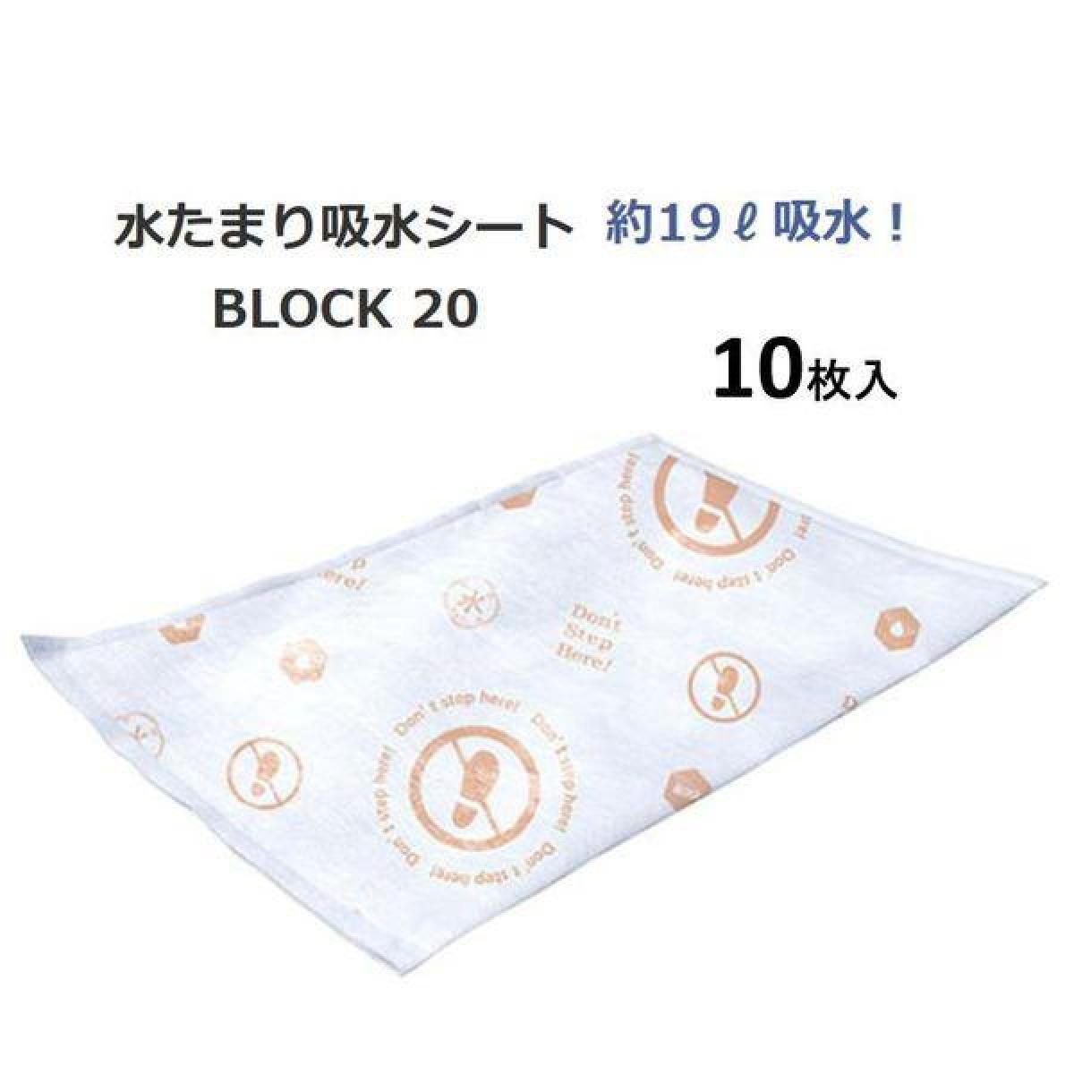DAIICHI EIZAI 第一衛材 防災人 水たまり吸水シート 10枚入り BLOCK20 BMS-004