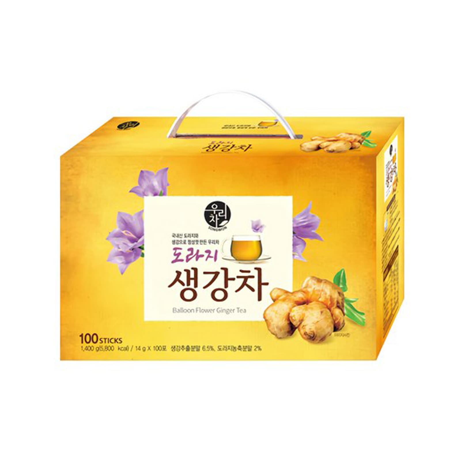 私たちの茶 ドロジ 生姜茶 1,400g(14g x 100個入) X 1個 人気 個別包装 手軽な 暖かい おいしい 芳しい 飲料