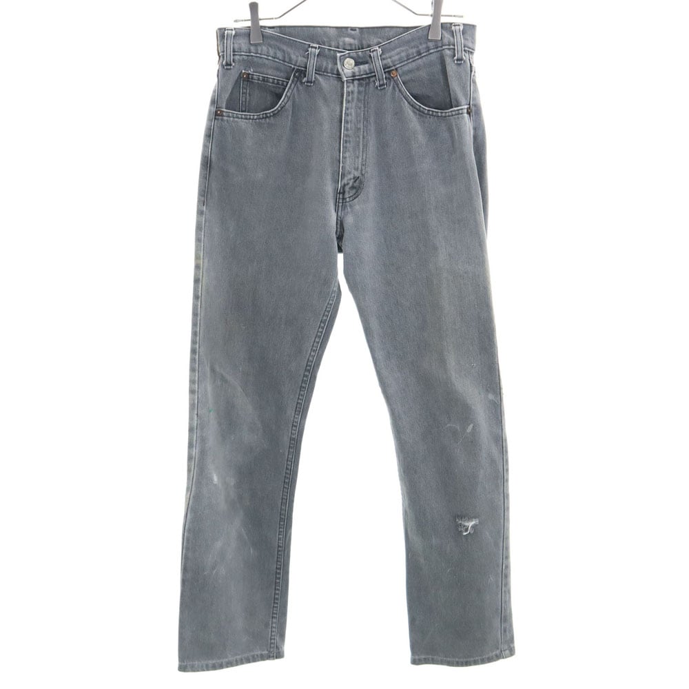 80s 日本製 デニムパンツ W31 グレー ジーンズ メンズ