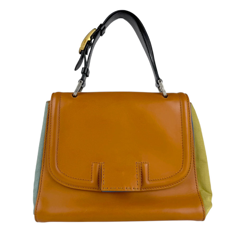 フェンディ FENDI ハンドバッグ ショルダーバッグ レザー/キャンバス ブラウン/マルチカラー レディース 8BN234-HQN z6343