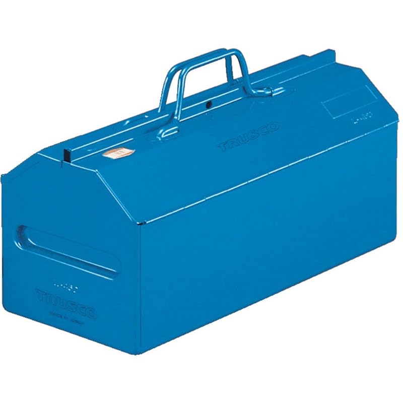 即納：TRUSCO(トラスコ) 山型中皿付工具箱 533X201X261 ブルー L-530-B