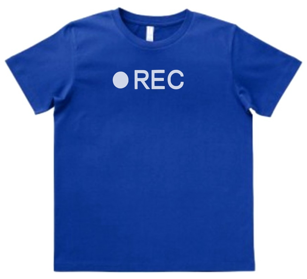 デザイン Tシャツ 素晴らしい REC MLサイズ 録音 魅力の ミッドブルー