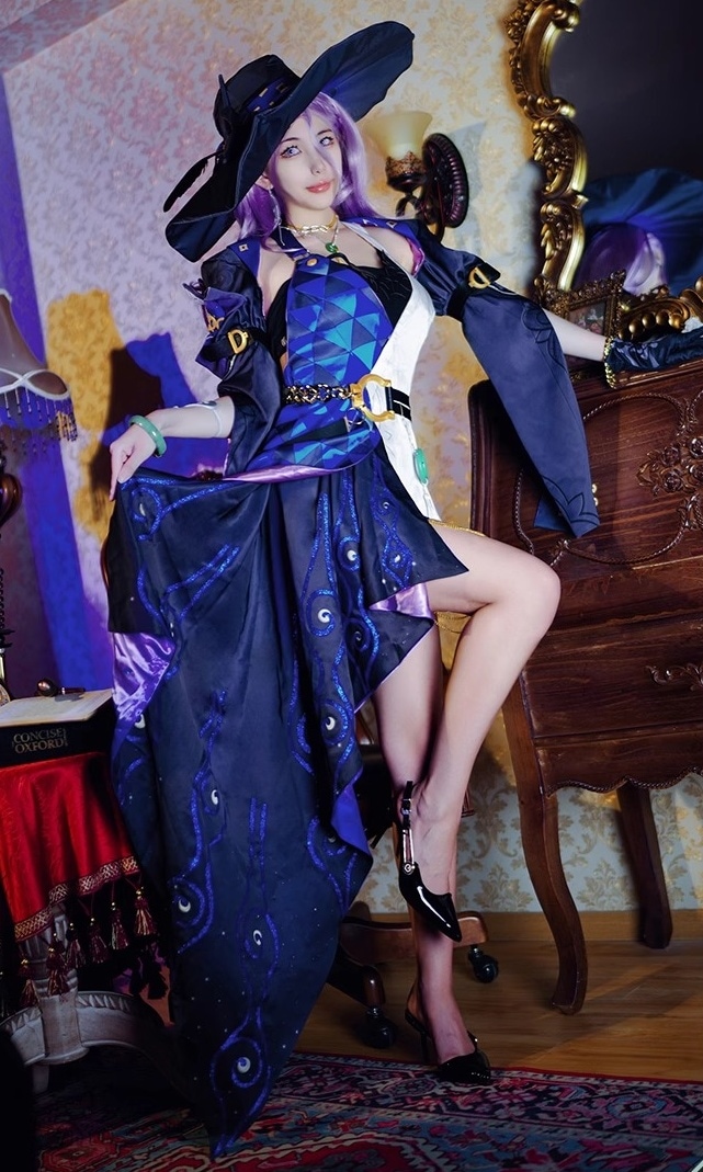 Monenjoy 崩壊スターレイル ジェイド コスプレ衣装　イベント　帽子付＋イヤリング付＋3d樹脂アクセサリー