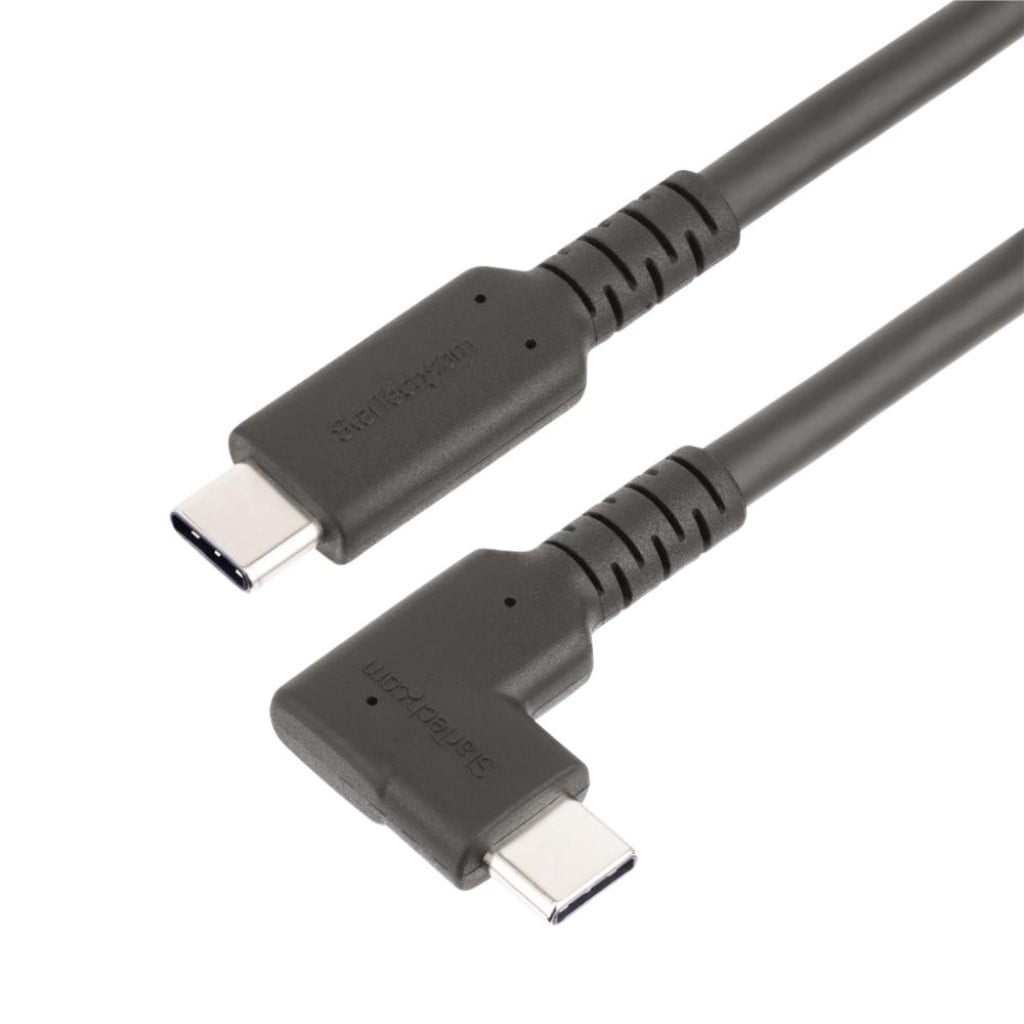 StarTech.com [RUSB31CC1MBR] USB-Cケーブル/L型コネクター/高耐久/1m/USB 3.2 Gen 2(10 Gbps)/4K60Hz DP Altモード/100W US