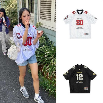 Qoo10] ナンバーユニフォームTシャツ 2024