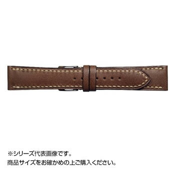 Emitta（エミッタ） 時計バンド ブッテーロ手縫い 20mm ブラウン （美錠:銀） EBH-B20