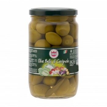 デリツィア/ドゥエミッラ　ジャイアントグリーンオリーブ　種あり　690g　6個セット　35