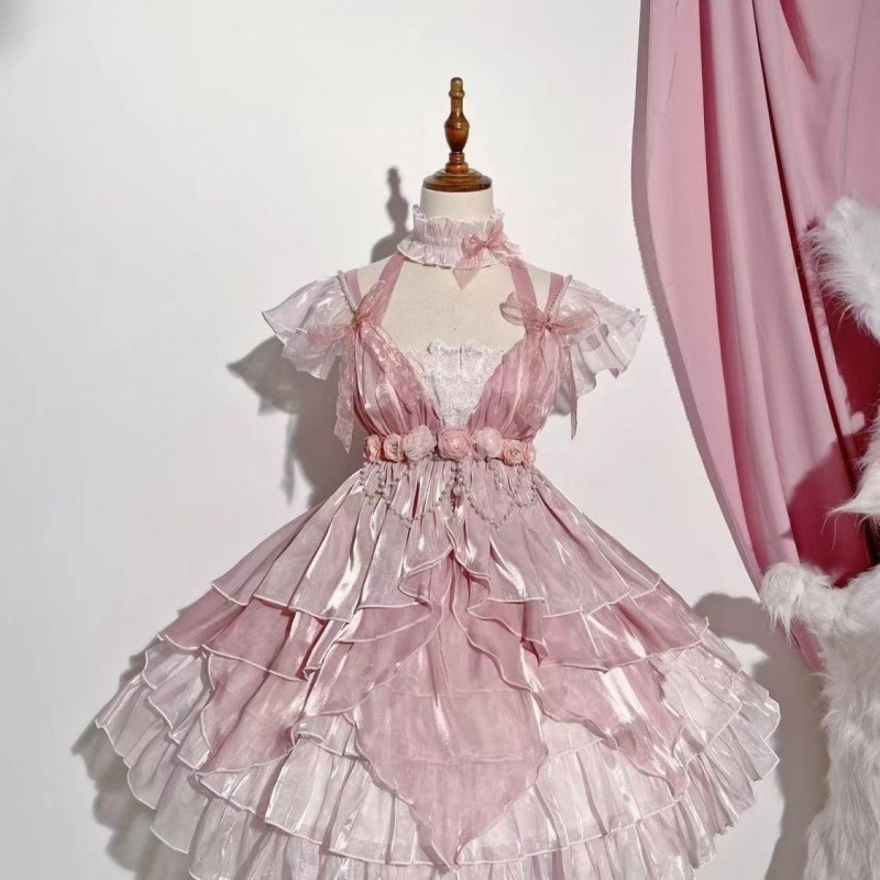 little Flower Fairy リトルフラワー マリアージュロリータドレス ゴージャスでエレガントなドレス 華西安 コス服 アンアンロリータ