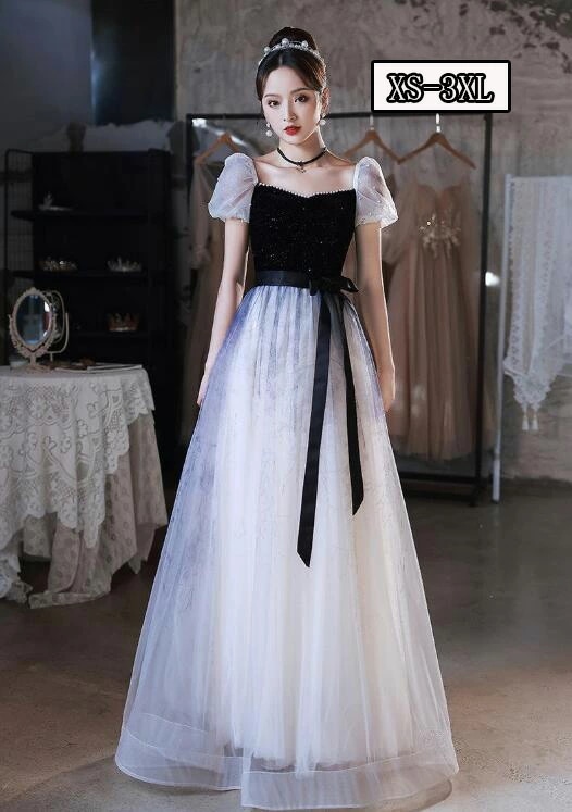 ドレス 大人 袖付き ロングドレス 透け感 Aライン グラデーション エレガント フォーマル レディース ママ パーティードレス コンクール イブニングドレス 結婚式 演奏会ドレスロング ピアノ 発表