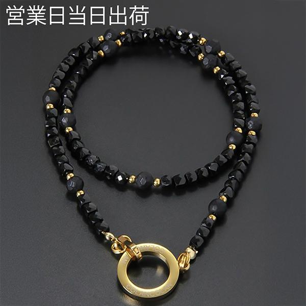 FORCE 5 4mm ブラックスピネル ネックレス ゴールド・ブラック