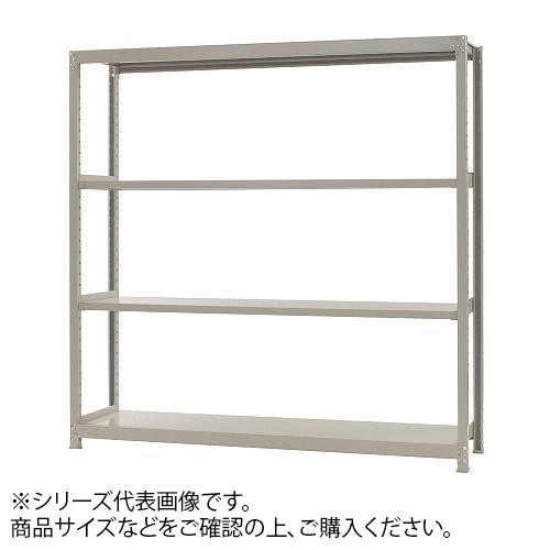 軽中量ラック　耐荷重200kgタイプ　単体　間口1500奥行450高さ1500mm　4段　アイボリー