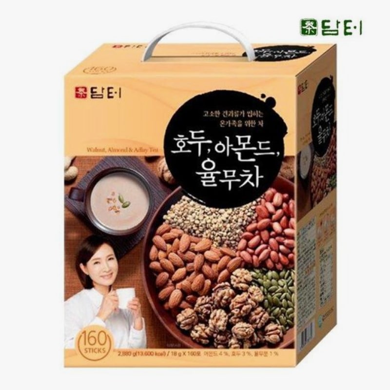 [韓国茶/健康飲料] [大容量]クルミアーモンドハトムギ茶 ユルム茶 160T　甘くて香ばしいお茶