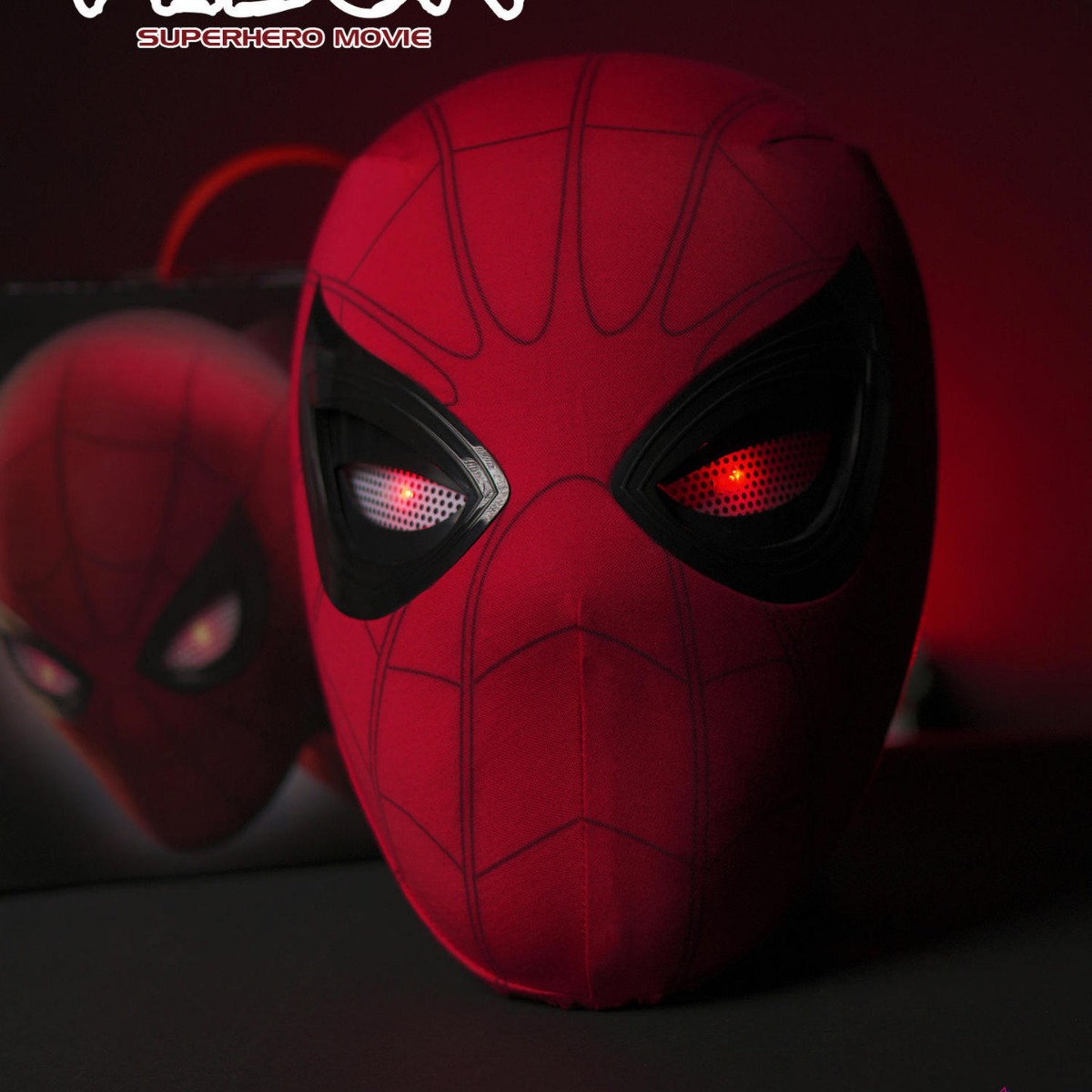 コスプレ クリスマス コスプレスパイダーマンヘッドカバー可動目用電動ヘルメット男の子マスク大人帽子子供マイルズマスク