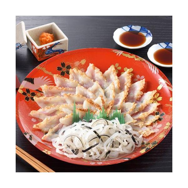 「関とら本店」 ふくたたき刺身セット （真ふぐたたき刺身55gとらふぐ皮20gふくポン酢10g×2とらふぐヒレ5枚） / ふく ふぐ フグ てっさ