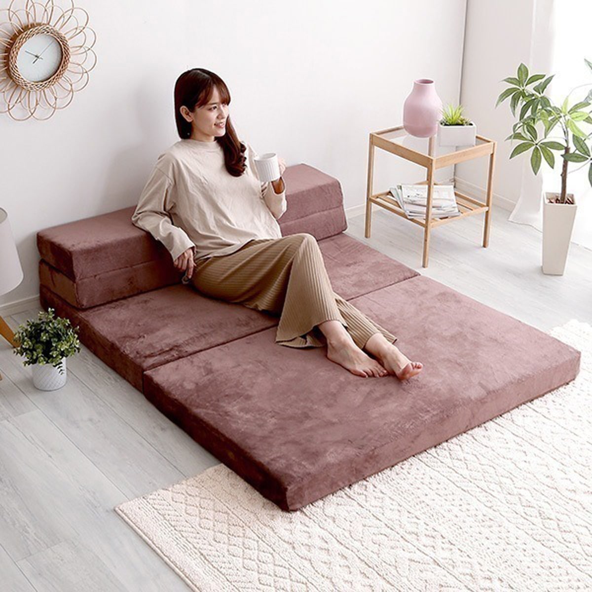 4 Ｗay 折りたたみソファマットレス セミダブル マットレス 8,240円