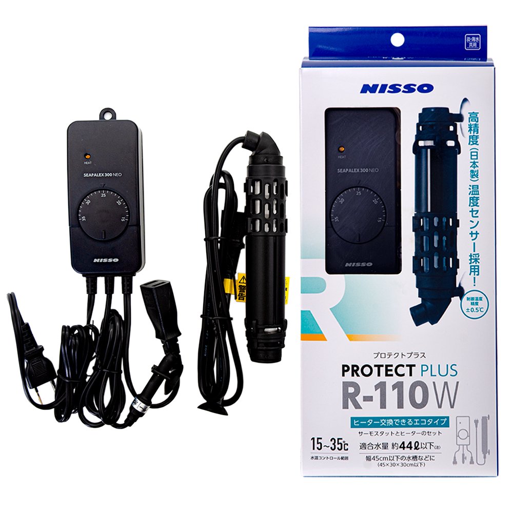 ニッソー　プロテクトプラス　Ｒ－１１０Ｗ　ヒーター＋サーモスタット　ー４４Ｌ以下水槽用　アクアリウム　熱帯魚　ＣＲＣ10―23―40―20―00