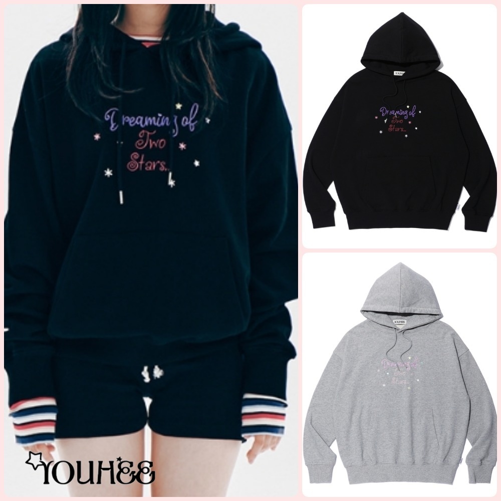 【YOUHEE X LITTLE TWIN STAR】LETTERING HOODIE
